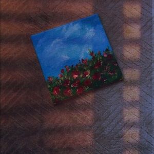 Simple mini canvas painting